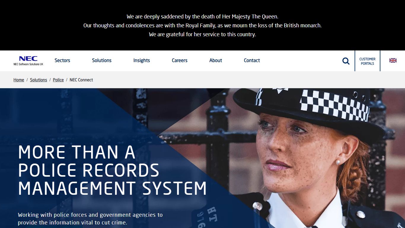 NEC Connect Police Record Management System - NEC Software Solutions